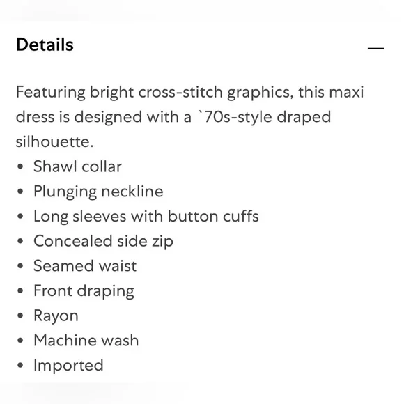 FARM RIO ๐ RARE CROSS STITCH LOOK Maxi Dress - Picture 11 of 14